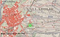 Situación de la cascajera de San Isidro sobre mapa del año 1932