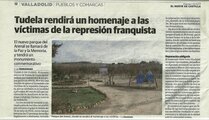 El homenaje de Tudela de Duero, ya en la prensa.